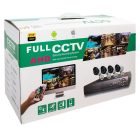AHD Komplett Biztonsági Kamera Rendszer – 4× Full HD 1080p Éjjellátó Kamera + H.264 DVR Központ (BBV)