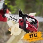 Flinke FK‑LF‑9550 Benzinmotoros Egykezes Gallyazó Láncfűrész – 3.9 LE, 25.4 cm³, 12"