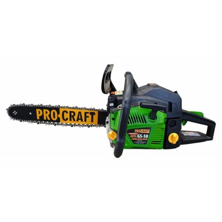 PROCRAFT GS‑50 Benzinmotoros Láncfűrész – 4.5 LE, 52 cm³, 40 cm vágáshossz