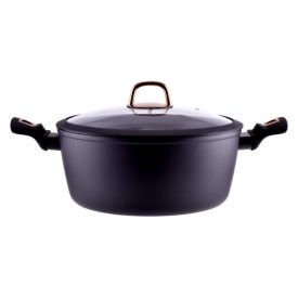   Perfect Home Golden Line tapadásmentes alumínium lábas üvegfedővel 28cm, 6,1L, indukciós