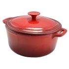 Perfect Home Zománcozott öntöttvas lábas 24 cm, 4 liter – piros