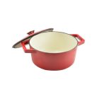 Perfect Home Zománcozott öntöttvas lábas 24 cm 4 literes piros