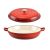 Perfect Home Zománcozott Öntöttvas serpenyő - szeletsütő lábas fedővel 30 cm piros