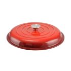 Perfect Home Zománcozott Öntöttvas serpenyő - szeletsütő lábas fedővel 30 cm piros
