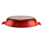 Perfect Home Zománcozott Öntöttvas serpenyő - szeletsütő lábas fedővel 30 cm piros