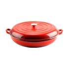 Perfect Home Zománcozott Öntöttvas Szeletsütő Lábos Fedővel 40 cm – Piros