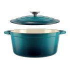 Perfect Home zománcozott öntöttvas lábas 28,5 cm, 6L türkizkék