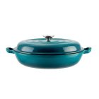 Perfect Home Zománcozott öntöttvas szeletsütő fedővel 30cm, türkizkék