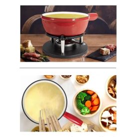   Perfect Home Zománcozott öntöttvas Fondue szett ~1,8 liter piros