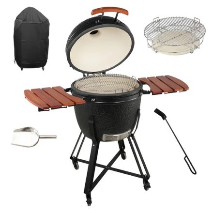 Perfect Home Kamado SE Premium Line Grillező 23,5"/60 cm matt fekete - készlet 