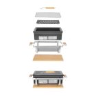 Perfect Home Hibachi Grillező 39*22 cm szögletes fekete 