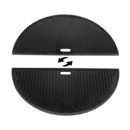 Perfect Home Kamado SE 23,5" félhold sütőlap öntöttvas 2 oldalas 51cm 