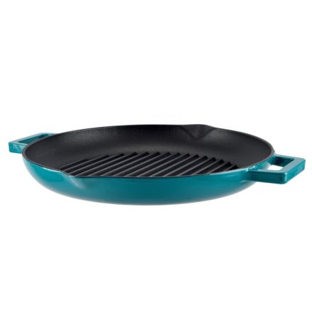 Perfect Home Zománcozott Öntöttvas Grill Szeletsütő 31 cm – Türkizkék