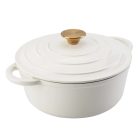 Perfect Home Zománcozott öntöttvas lábas, 24 cm, 3.6 L – fehér