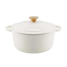 Perfect Home Zománcozott öntöttvas lábas, 24 cm, 3.6 L – fehér