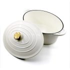 Perfect Home Zománcozott öntöttvas kacsasütő, ovális, 30 cm, 4.2 L – fehér