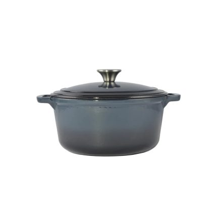 Perfect Home Zománcozott öntöttvas lábas 24 cm, 4 literes acélkék