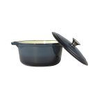 Perfect Home Zománcozott öntöttvas lábas 24 cm, 4 literes acélkék