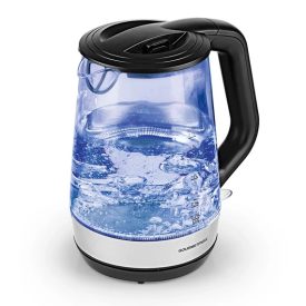   GOURMETMAXX Üveg Vízforraló Rozsdamentesacél Fekete 1,7L 2200W
