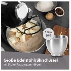 GOURMETmaxx 1000W konyhai robotgép – 5L rozsdamentes keverőtál, 12 fokozat