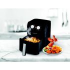 GOURMETMAXX Forrólevegős fritőz/ Airfryer mechanikus matt fekete 4L 1400W 