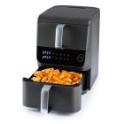 GOURMETMAXX Forrólevegős fritőz/ Airfryer Kétkamrás Függőleges 3,5 + 6,5 liter 