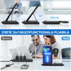 3 az 1‑ben Qi gyors vezeték nélküli töltőállomás – 15W (Apple Watch, AirPods, iPhone kompatibilis)