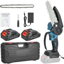   Mini elektromos láncfűrész – 24V, 6 hüvelykes lánc, 2 db 2000 mAh akkumulátorral