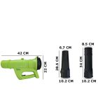 Akkumulátoros lombfúvó – 3500W, 12.000 RPM, 2 akkumulátorral, 2.3 m³/perc légárammal, fekete/zöld színben