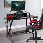 Gamer asztal monitorpolccal és fejhallgató‑tartóval – 120×58×90 cm