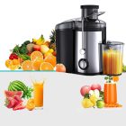Centrifugás gyümölcs- és zöldségprés – 800W, 2 sebességes, rozsdamentes acél szűrővel